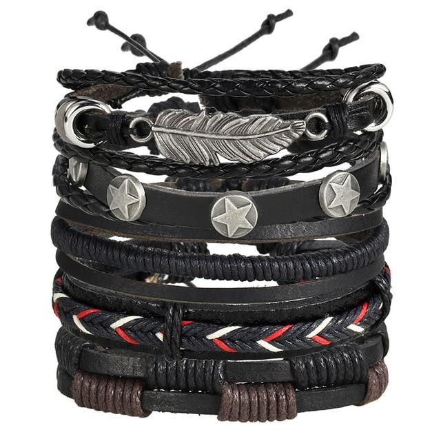 IF ME™ Vintage Multi-Layer Men's Leather Bracelet Sets - Image 17