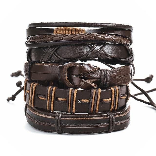 IF ME™ Vintage Multi-Layer Men's Leather Bracelet Sets - Image 18