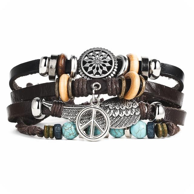 IF ME™ Vintage Multi-Layer Men's Leather Bracelet Sets - Image 19
