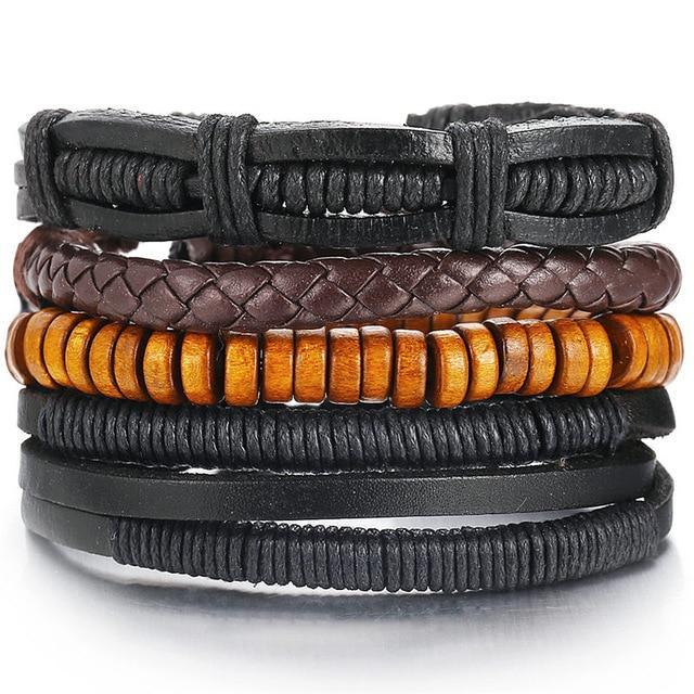 IF ME™ Vintage Multi-Layer Men's Leather Bracelet Sets - Image 20
