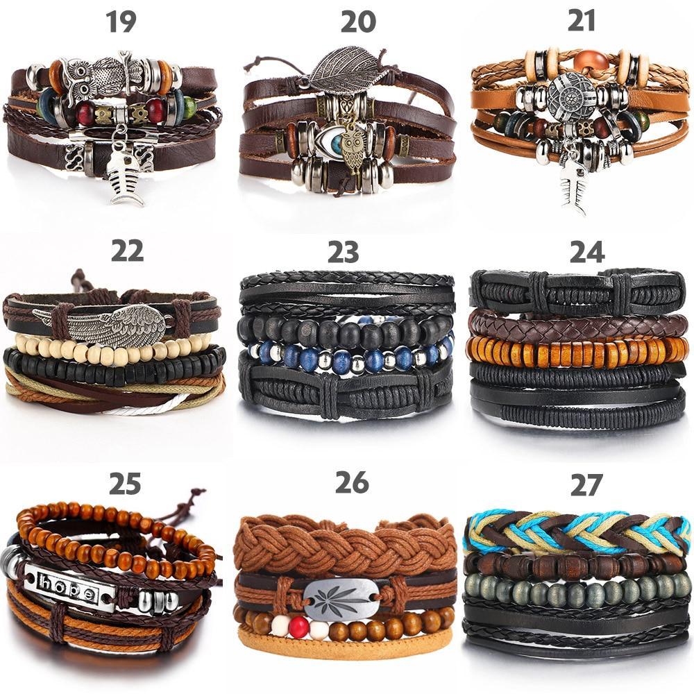 IF ME™ Vintage Multi-Layer Men's Leather Bracelet Sets - Image 21