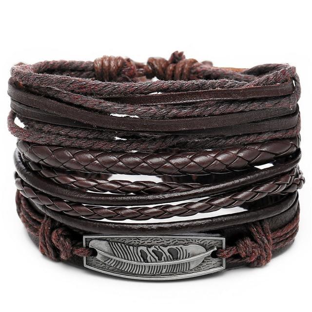 IF ME™ Vintage Multi-Layer Men's Leather Bracelet Sets - Image 27