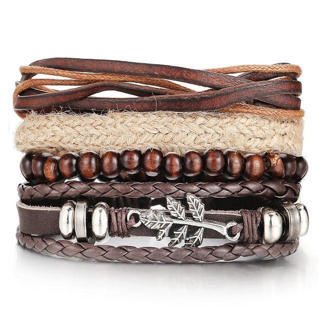 IF ME™ Vintage Multi-Layer Men's Leather Bracelet Sets - Image 28