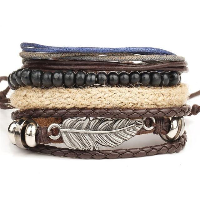 IF ME™ Vintage Multi-Layer Men's Leather Bracelet Sets - Image 29