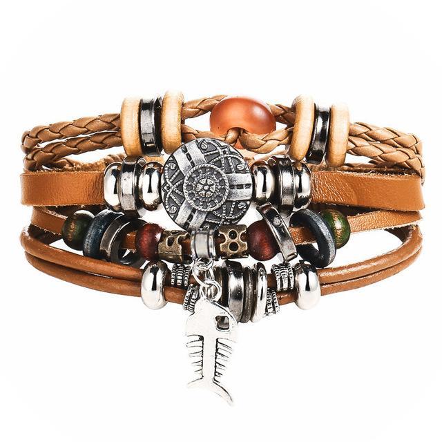 IF ME™ Vintage Multi-Layer Men's Leather Bracelet Sets - Image 30
