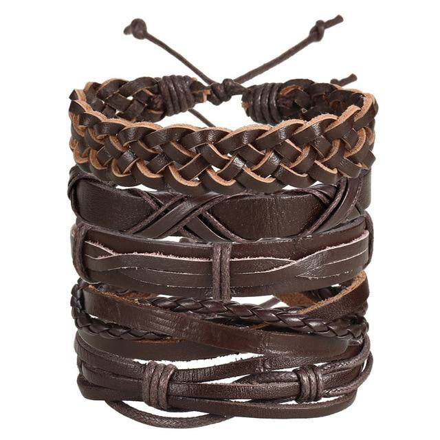IF ME™ Vintage Multi-Layer Men's Leather Bracelet Sets - Image 4