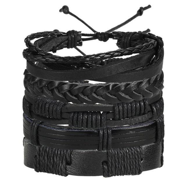 IF ME™ Vintage Multi-Layer Men's Leather Bracelet Sets - Image 5
