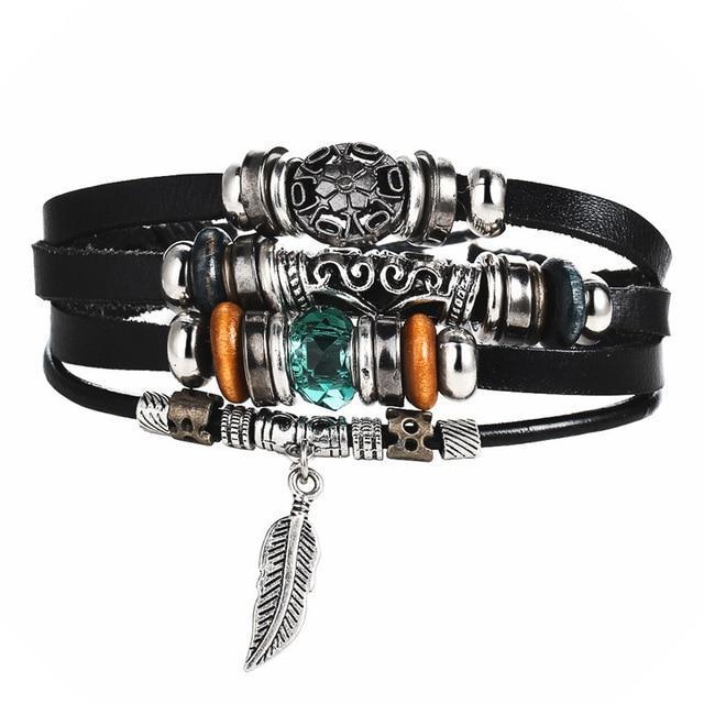 IF ME™ Vintage Multi-Layer Men's Leather Bracelet Sets - Image 9