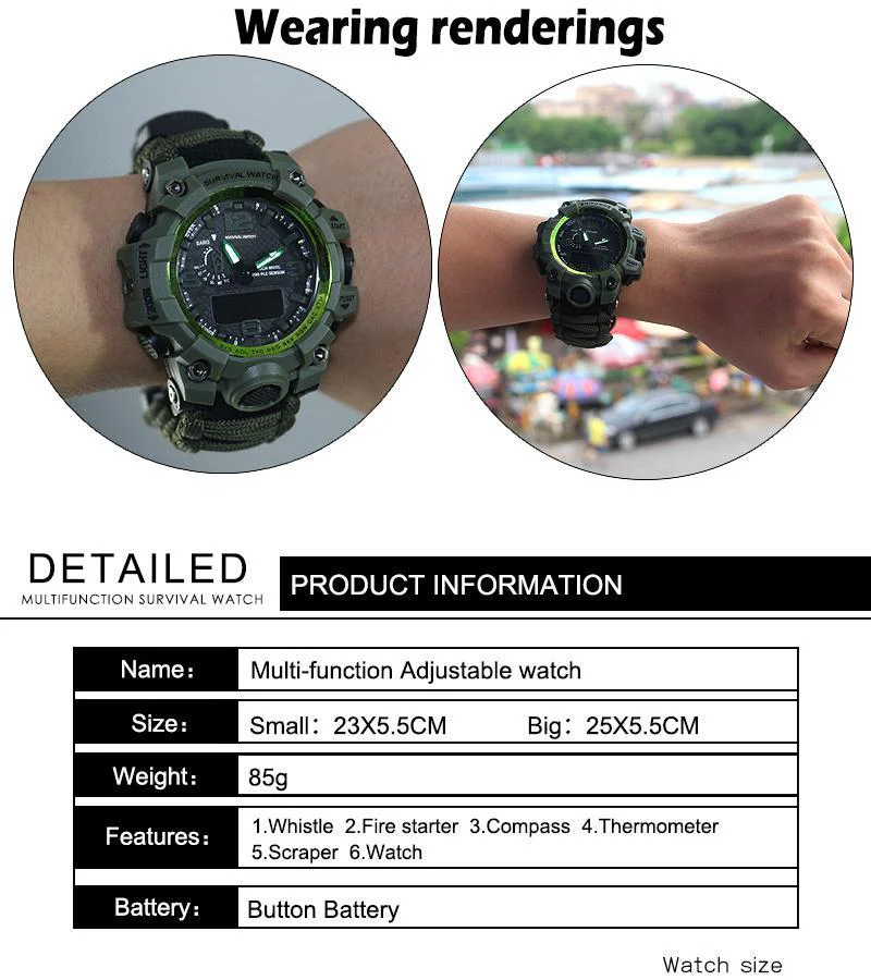 Ultimate Outdoor Survival Essentials Watch - Image 17