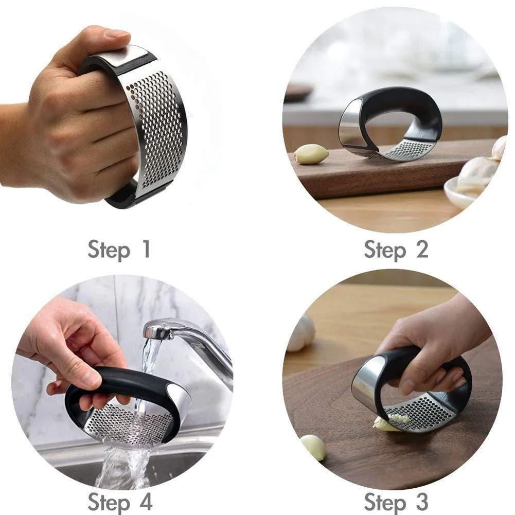 Quick-and-Easy Stainless Steel Rocking Garlic Mincer - Image 12