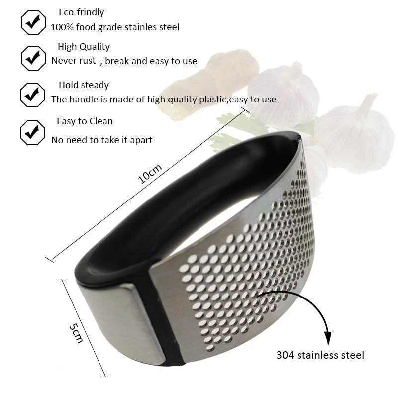 Quick-and-Easy Stainless Steel Rocking Garlic Mincer - Image 15