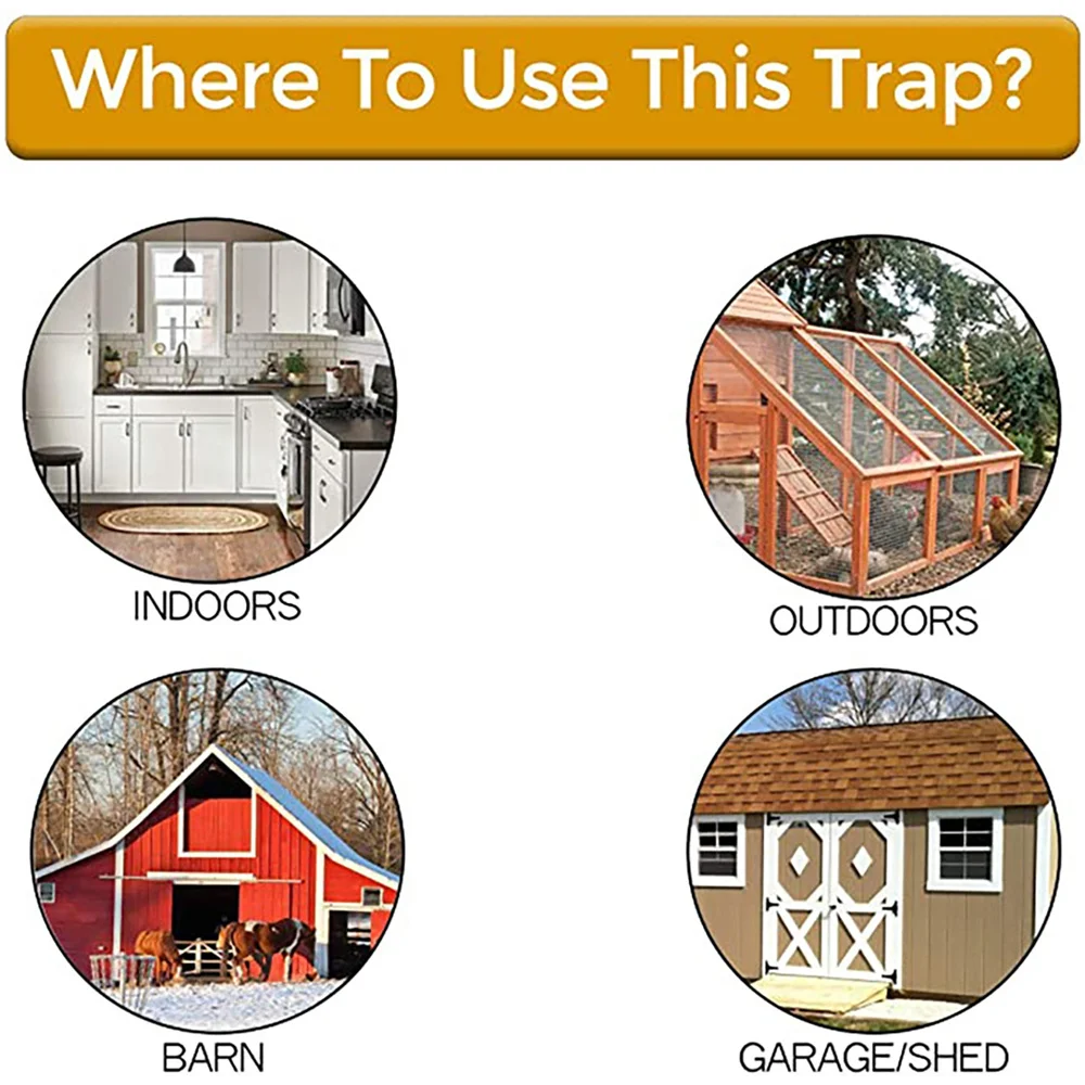 CleanCatch No-Touch Humane Flip Lid + Ramp Bucket Mouse Trap - Image 11