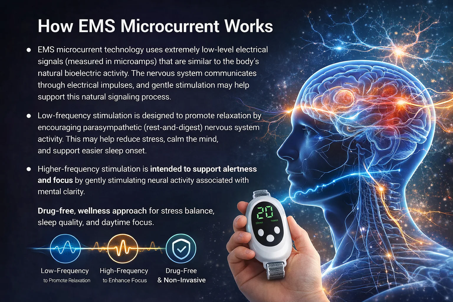 BalancePulse Smart Dual-Frequency EMS Sleep & Focus Regulator - Image 16