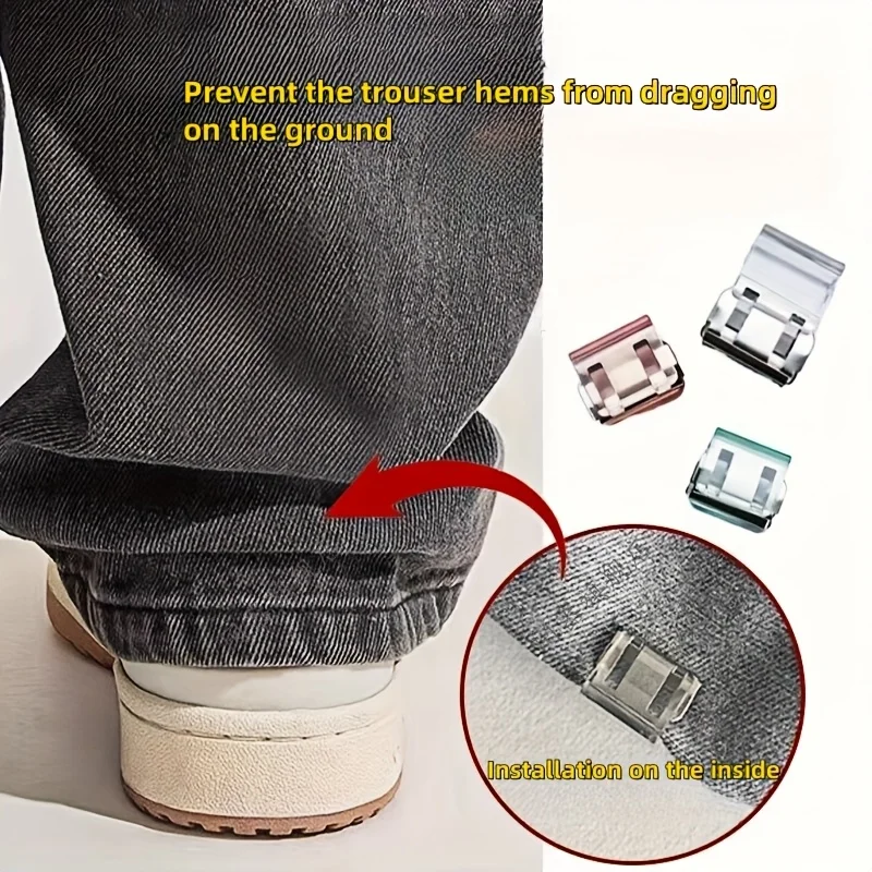 No-Sew Pant Length Reusable Invisible Adjuster Clip Set (20pcs) - Image 2
