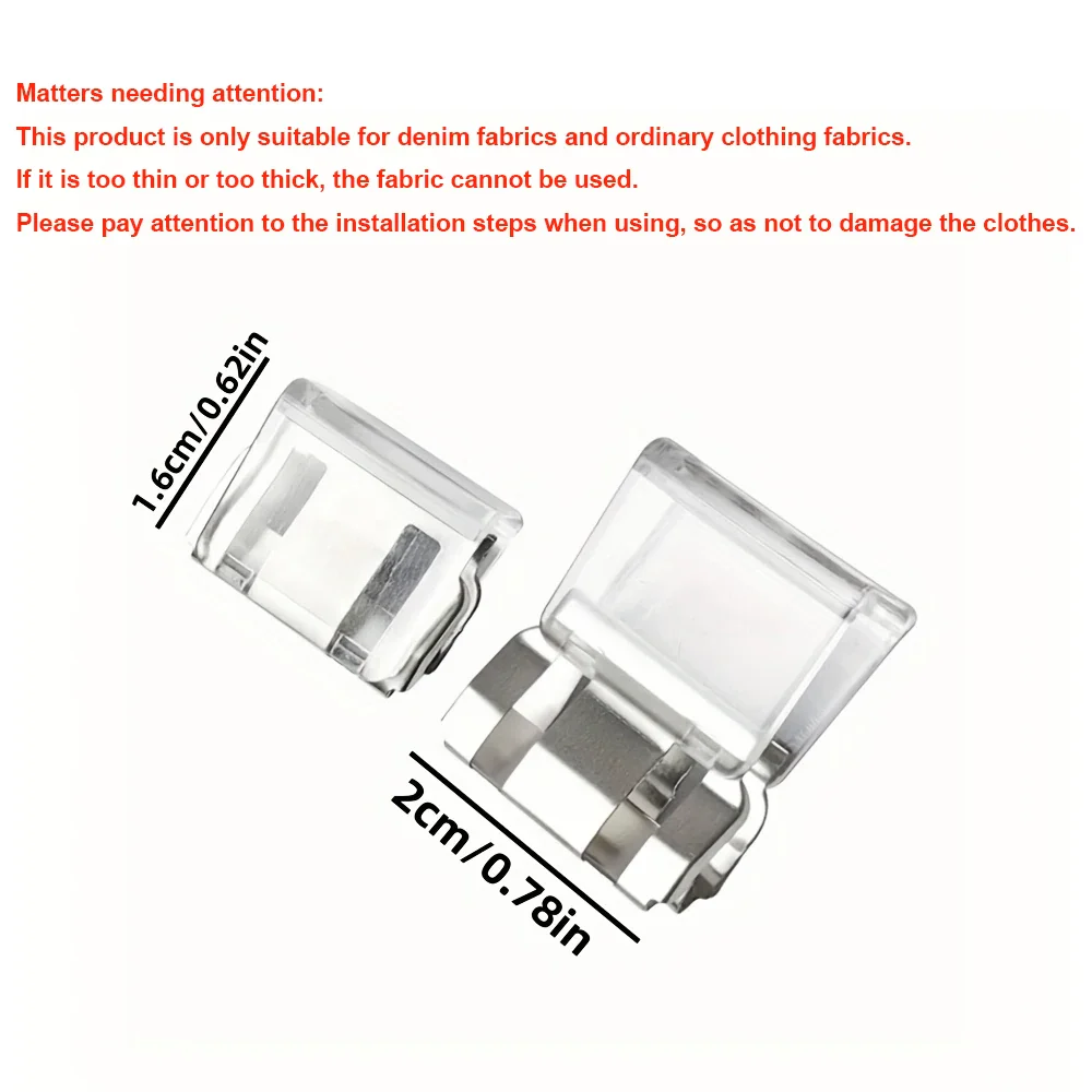 No-Sew Pant Length Reusable Invisible Adjuster Clip Set (20pcs) - Image 4