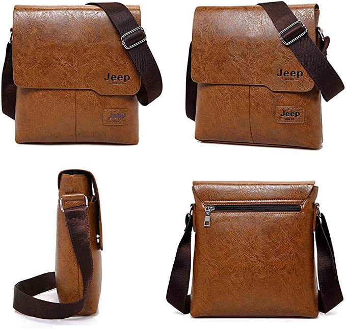 JEEP BULUO PU Leather Messenger Bag with Mach Wallet - Image 21