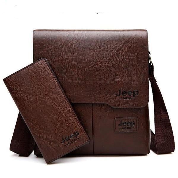 JEEP BULUO PU Leather Messenger Bag with Mach Wallet - Image 5
