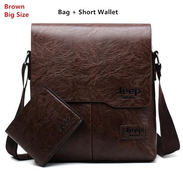 JEEP BULUO PU Leather Messenger Bag with Mach Wallet - Image 9