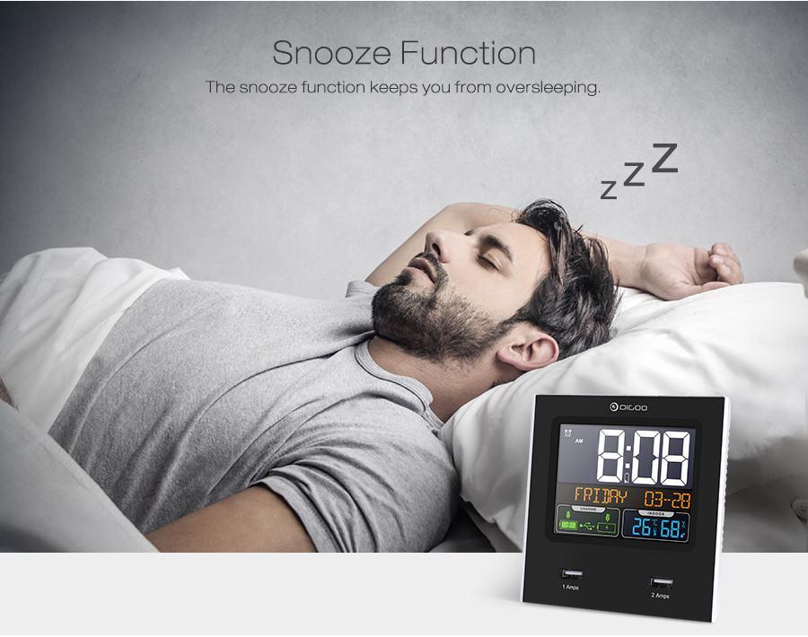 Digoo DG- Smart Charging Alarm Clock & Weather Station - Image 4