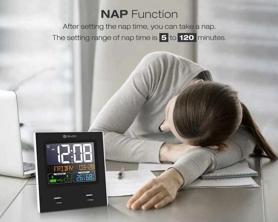 Digoo DG- Smart Charging Alarm Clock & Weather Station - Image 8
