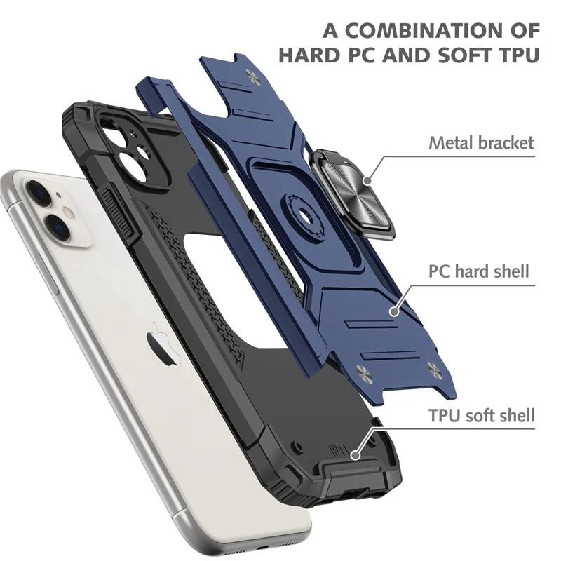 Heavy Duty Magnetic Metal Ring Phone Case - Image 2