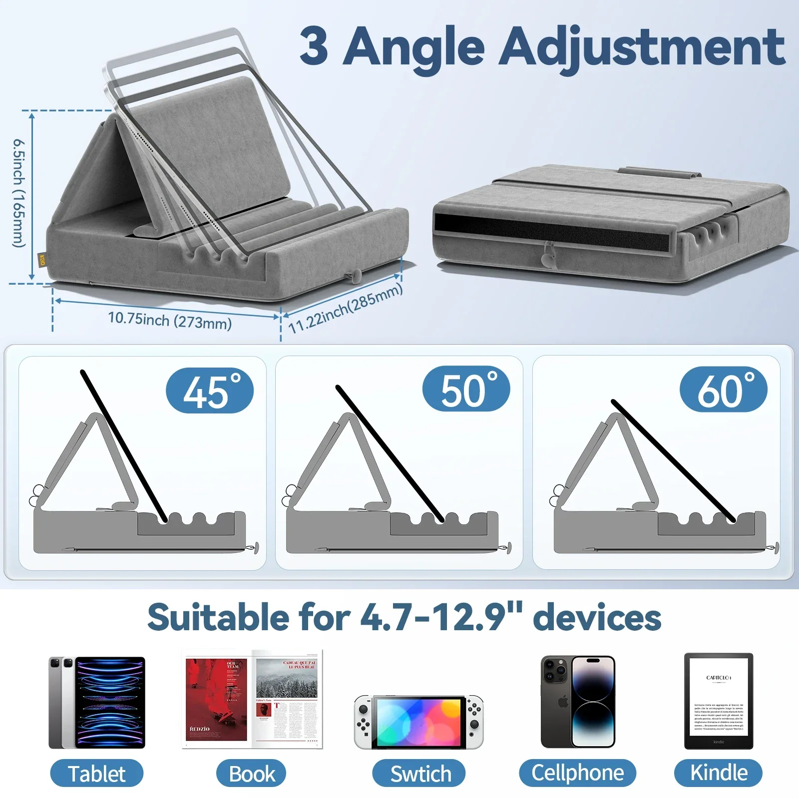 ComfortView Deluxe Multi-Angle Universal Tablet Pillow Holder - Image 22