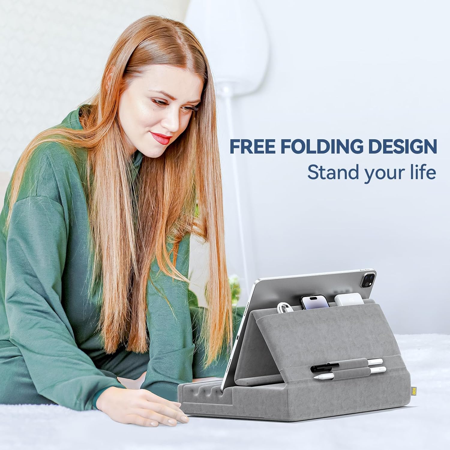 ComfortView Deluxe Multi-Angle Universal Tablet Pillow Holder - Image 25