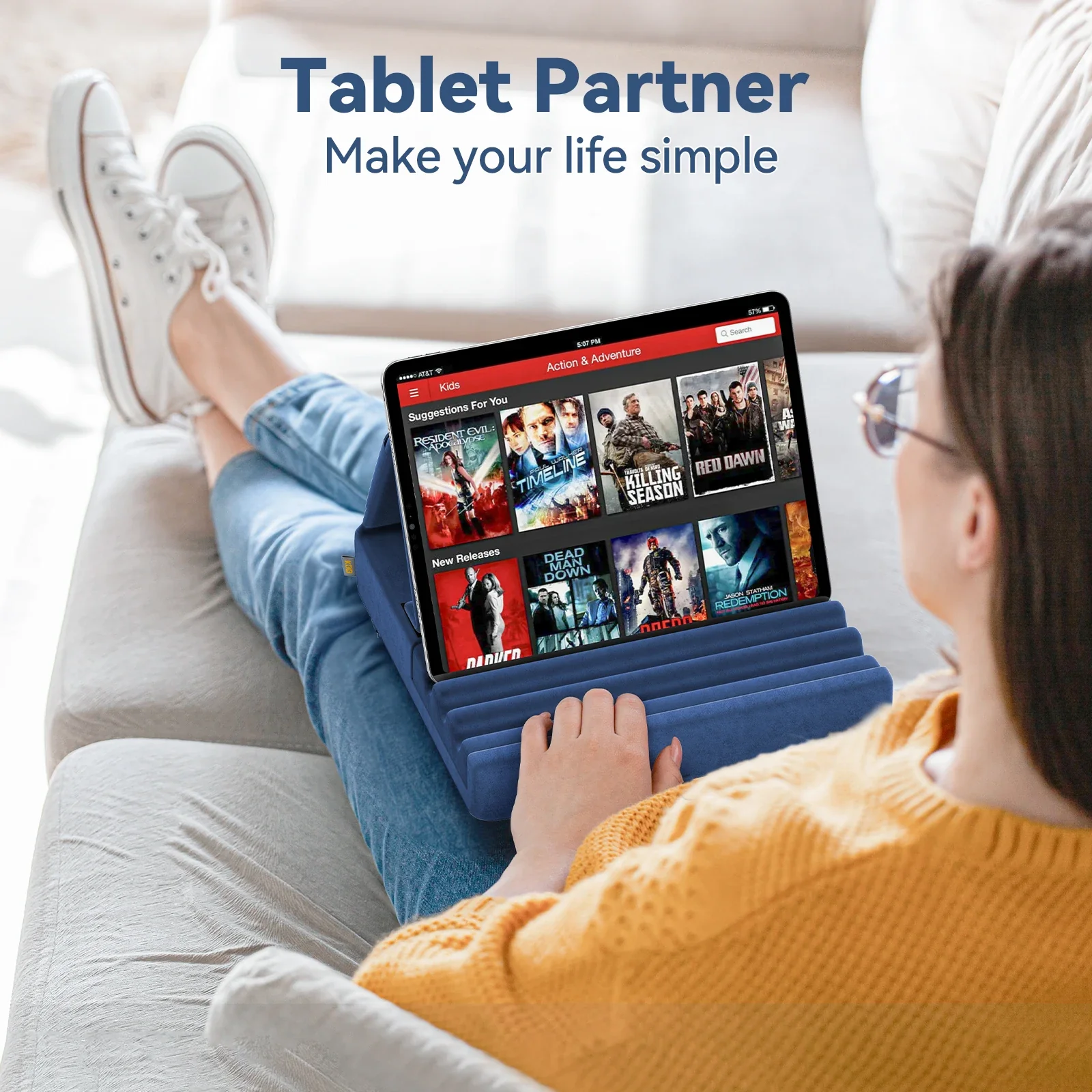ComfortView Deluxe Multi-Angle Universal Tablet Pillow Holder - Image 3