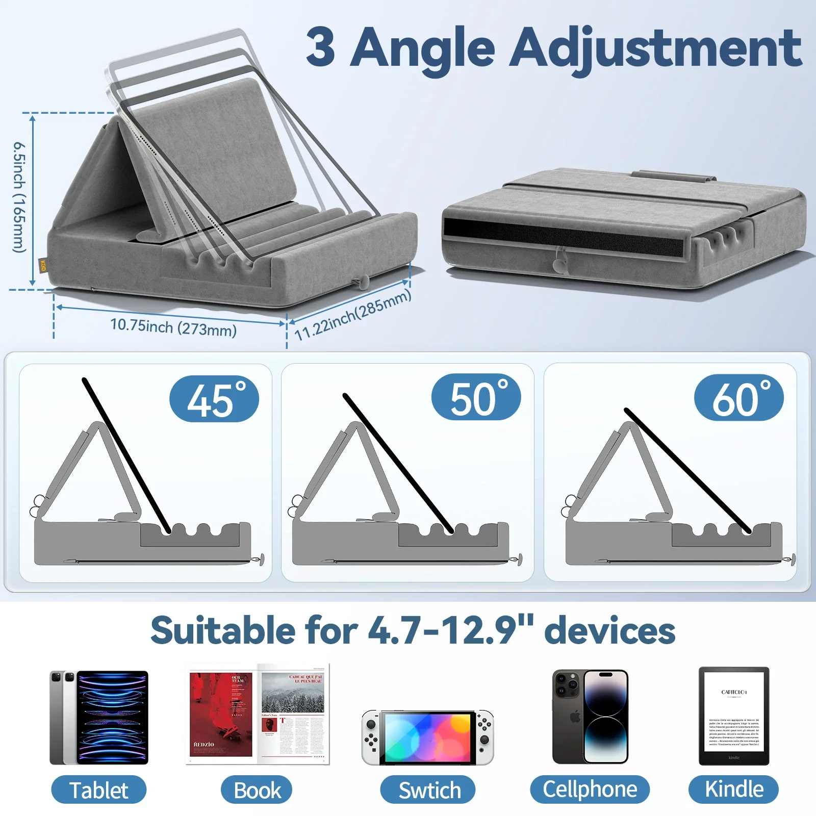 ComfortView Deluxe Multi-Angle Universal Tablet Pillow Holder - Image 7
