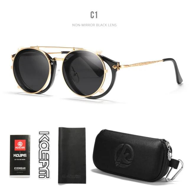 KDEAM™ Retro Steampunk Clip On Sunglasses - Image 11