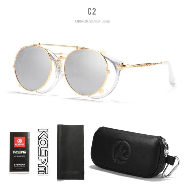 KDEAM™ Retro Steampunk Clip On Sunglasses - Image 12
