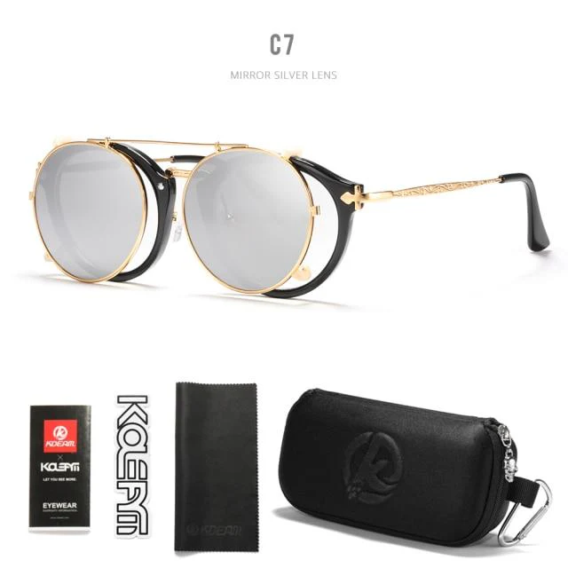 KDEAM™ Retro Steampunk Clip On Sunglasses - Image 14