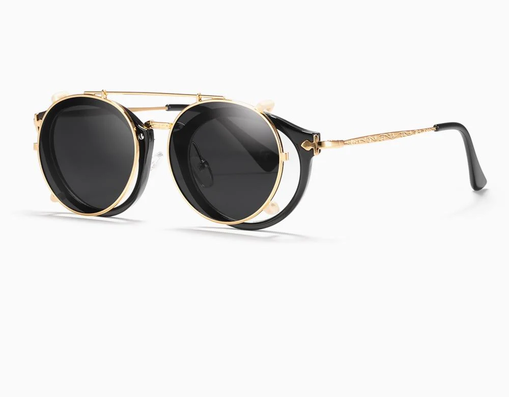 KDEAM™ Retro Steampunk Clip On Sunglasses - Image 19