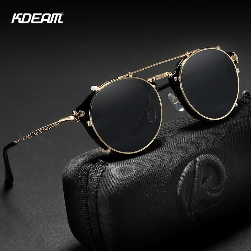 KDEAM™ Retro Steampunk Clip On Sunglasses - Image 3