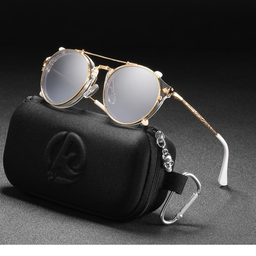 KDEAM™ Retro Steampunk Clip On Sunglasses - Image 5