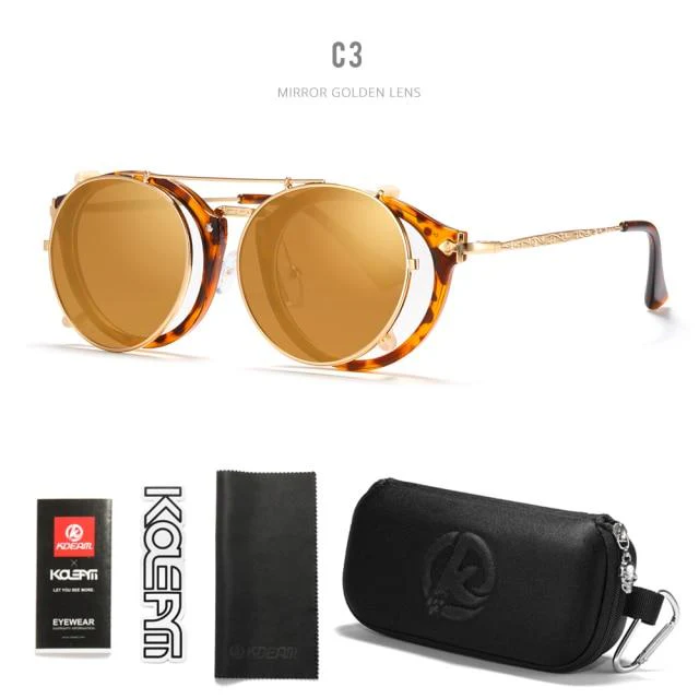 KDEAM™ Retro Steampunk Clip On Sunglasses - Image 6