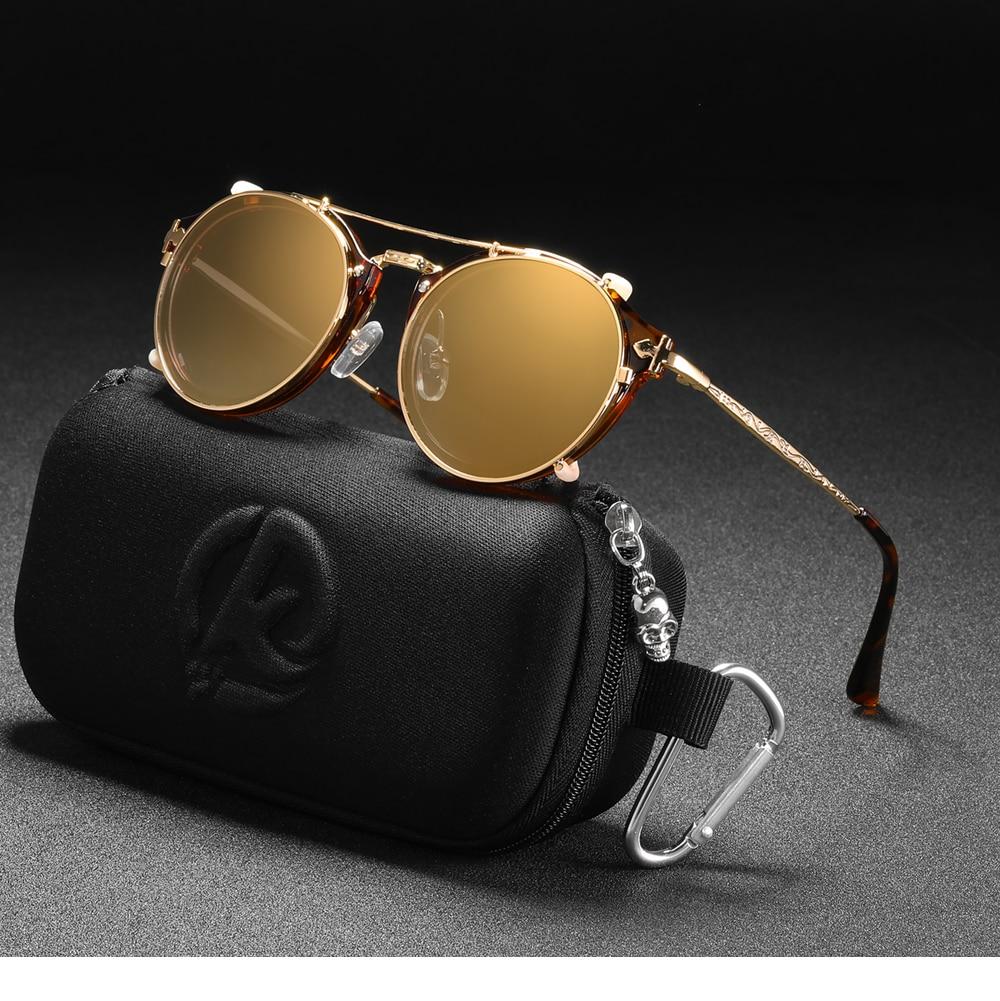 KDEAM™ Retro Steampunk Clip On Sunglasses - Image 8