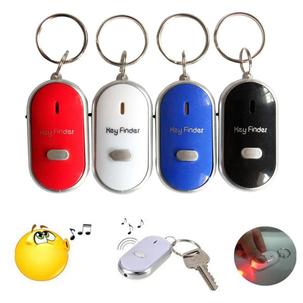 Flash & Sound Whistle Response Key Finder LED Keychain (3 pcs set) - Image 3