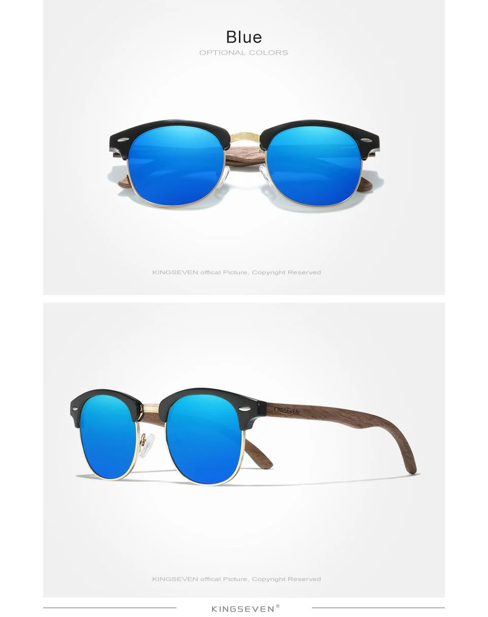KINGSEVEN™ Black Walnut Wooden Polarized Sunglasses - Image 13