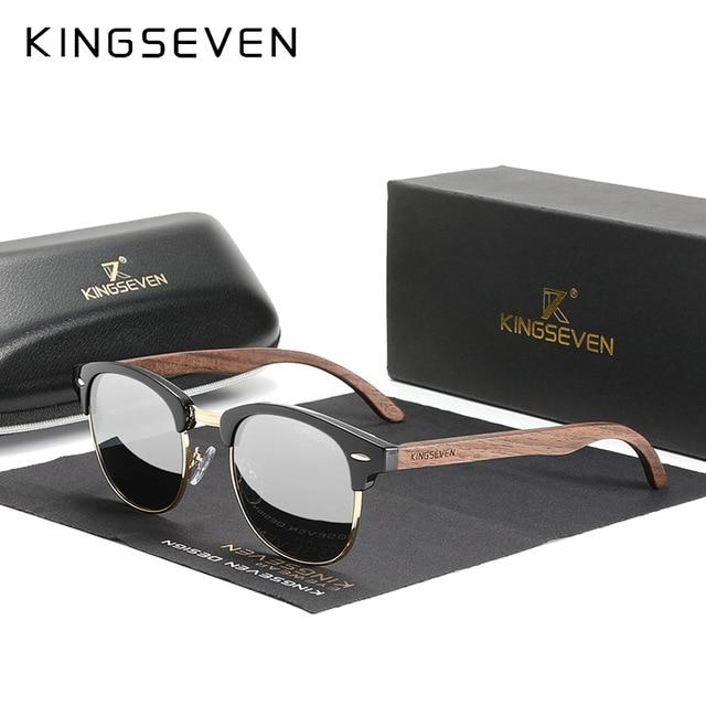 KINGSEVEN™ Black Walnut Wooden Polarized Sunglasses - Image 7