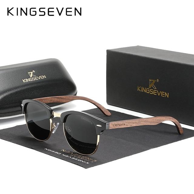 KINGSEVEN™ Black Walnut Wooden Polarized Sunglasses - Image 8