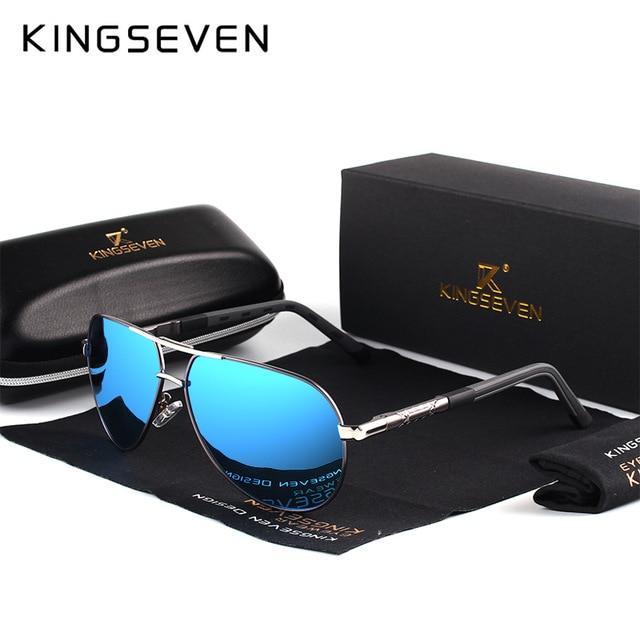 KINGSEVEN™ Men's Polarized Aviator Sunglasses - Image 3