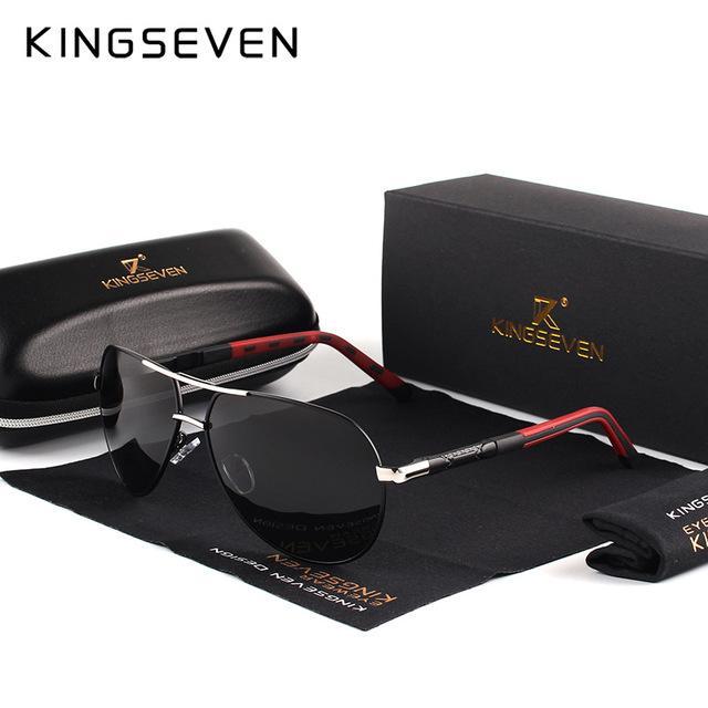 KINGSEVEN™ Men's Polarized Aviator Sunglasses - Image 5