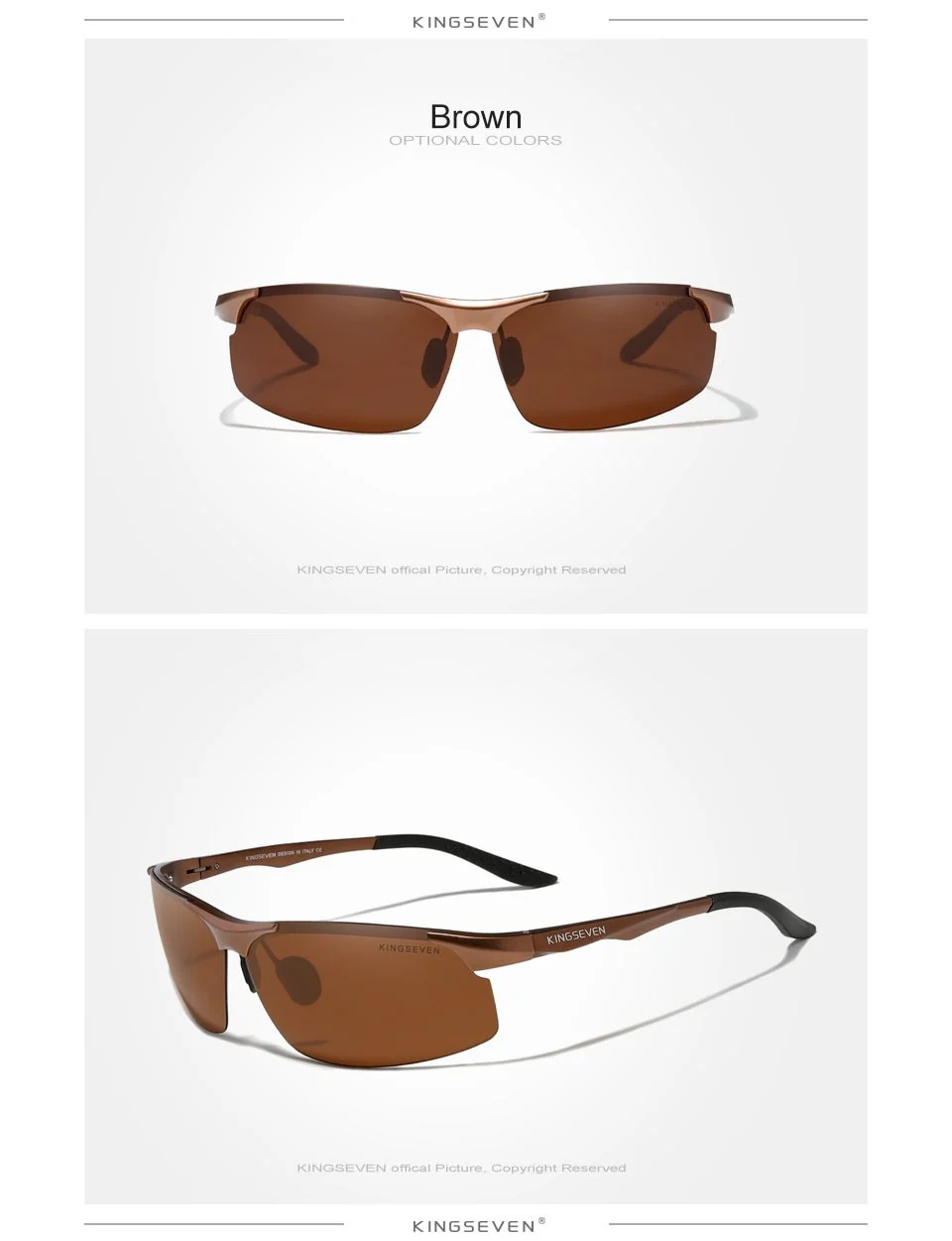 KINGSEVEN Polarized Aluminum Driving Sunglasses - Image 3