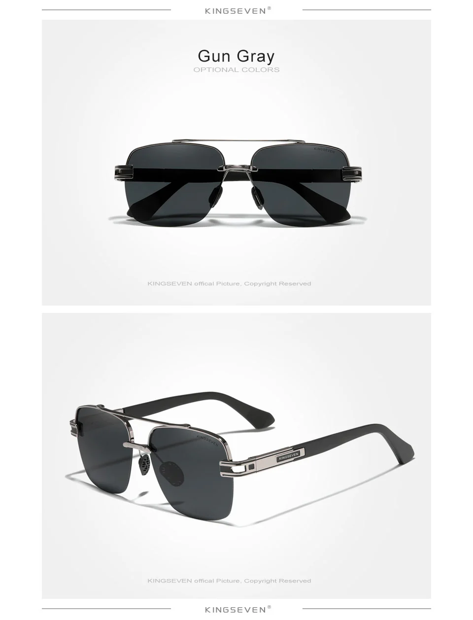 KINGSEVEN™ Polarized Retro Gradient Sunglasses - Image 10