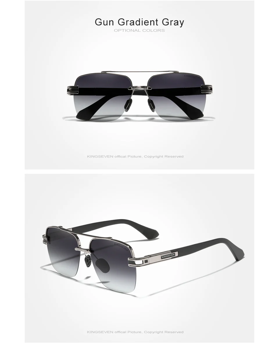 KINGSEVEN™ Polarized Retro Gradient Sunglasses - Image 12