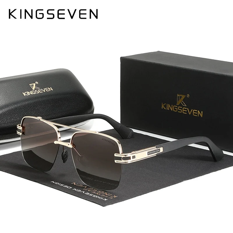 KINGSEVEN™ Polarized Retro Gradient Sunglasses - Image 4