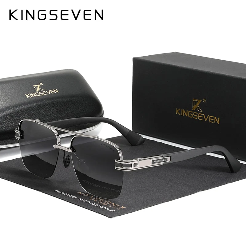 KINGSEVEN™ Polarized Retro Gradient Sunglasses - Image 5