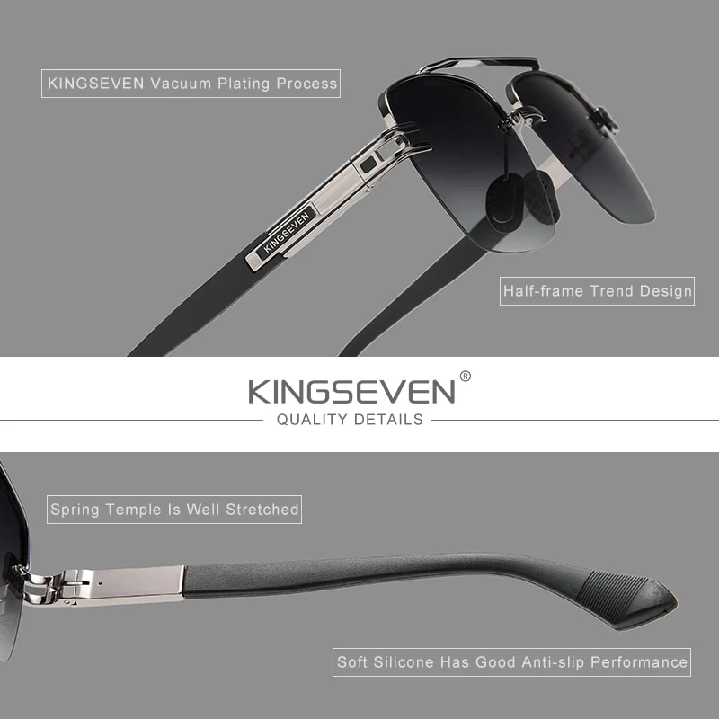 KINGSEVEN™ Polarized Retro Gradient Sunglasses - Image 6