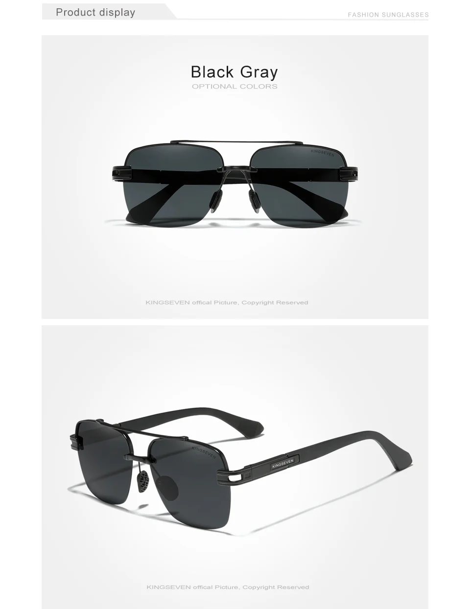 KINGSEVEN™ Polarized Retro Gradient Sunglasses - Image 9